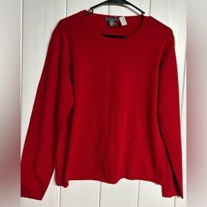 Griffin Cashmere Red Crewneck Sweater